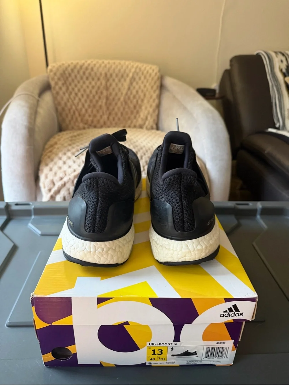 Black Core Adidas Ultraboost 2.0 (2016) BB3909 Size 13